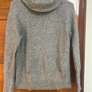 LOFT Heather Gray Cowl Neck Sweater